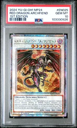 Red Dragon Archfiend - PSA 10 - MP24-EN025 - Quarter Century Secret Rare Yugioh - Image 1