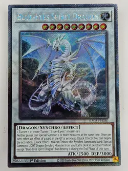 Yu Gi Oh - RA02-EN030 Blue-Eyes Spirit Dragon - Platinum Secret Rare - Image 1