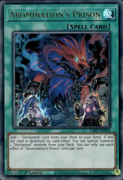 Abomination's Prison - Ultra Rare 1st Edition RA02-EN064 - NM - YuGiOh - Image 1