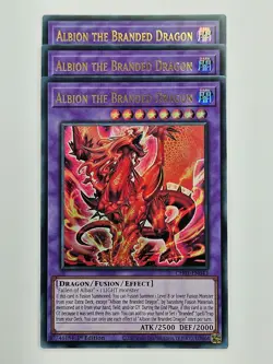 Yu Gi Oh - 3x CH01-EN043 Albion the Branded Dragon - Ultra Rare - Image 1