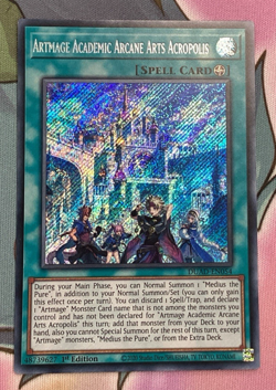 YUGIOH ARTMAGE ACADEMIC ARCANE ARTS ACROPOLIS SECRET RARE DUAD-EN054 - Image 1