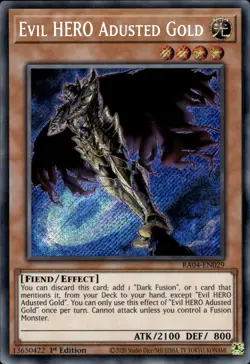 Evil HERO Adusted Gold - Secret Rare 1st Edition RA04-EN029 - NM - YuGiOh - Image 1
