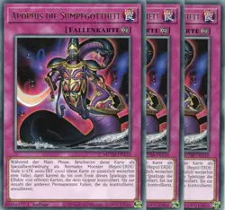 yugioh 3x Apophis die Sumpfgottheit Rare MZTM-DE110 RARE 1AUFLAGE DEUTSCH - Image 1