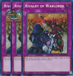 Yugioh! 3x Rivalry of Warlords RA03-EN075 Secret Rare 1st Ed NM - Image 1