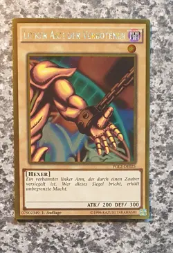 Yugioh PGL2-DE025 Left Arm of the Forbidden One Gold Rare 1st Edition MINT 2015 - Image 1