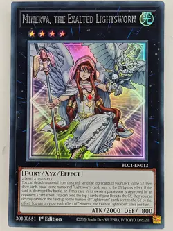 Yu Gi Oh - BLC1-EN013 Minerva, The Exalted Lightsworn - Silver Ultra Rare - Image 1