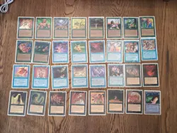 Magic The Gathering Chronicles Legends 32 Green Blue Black Cards M/NM - Image 1