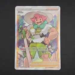 Pokemon TCG Card Milo 190/192 Rebel Clash Ultra Rare Full Art Trainer - NM - Image 1