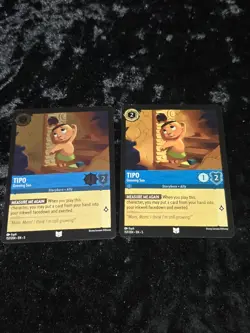 2 Total- Disney Lorcana Tipo Growing Son 1× Cold Foil Card + 1× Non Foil 157/204 - Image 1