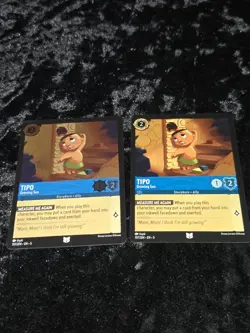 2 Total- Disney Lorcana Tipo Growing Son 1× Cold Foil Card + 1× Non Foil 157/204 - Image 2