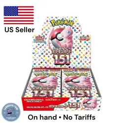 SEALED Japanese Pokemon Card 151 Booster Box SV2a US SELLER - Image 1