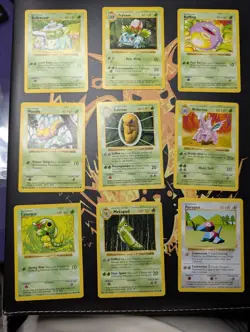 Pokemon Base Set Shadowless Card Lot of 12 - Image 1