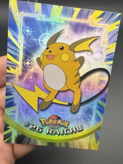 Vintage 1999 Pokemon RAICHU HOLO Topps Chrome TV Animation Card 26 - Image 4
