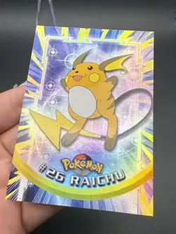 Vintage 1999 Pokemon RAICHU HOLO Topps Chrome TV Animation Card 26 - Image 5