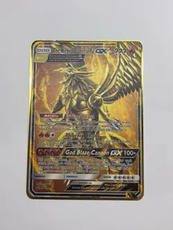 The Winged Dragon Of Ra GX Egyptian Gold Metal Fan Art Card Yugioh Pokemon Art - Image 1