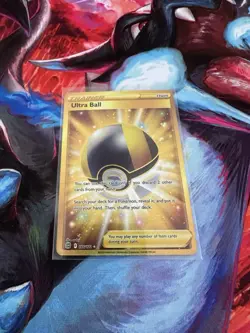 Pokemon TCG Ultra Ball Gold Brilliant Stars Full Art Secret Rare Card 186/172 - Image 1