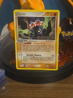 Pokemon TCG 2005 Claydol 5/107 Reverse Holo Rare Deoxys Stamped LP. - Image 1