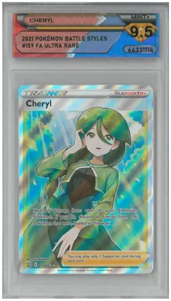 2021 Pokemon Battle Styles CHERYL #159/163 Ultra Rare 💎 DSG 9.5 Mint+ - Image 1