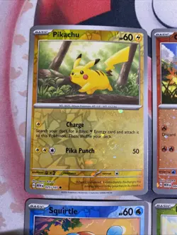 COSTCO Pokemon 151 Cosmo Holo Promo set Pikachu Squirtle Charmander Bulbasaur - Image 4