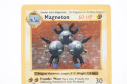1999 POKEMON SET SHADOWLESS #9/102 MAGNETON HOLO RARE WOTC MP - Image 2