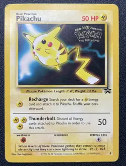 Pokemon Pikachu Black Star Promo #4 The First Movie HP / DMG - Image 1