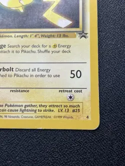 Pokemon Pikachu Black Star Promo #4 The First Movie HP / DMG - Image 4