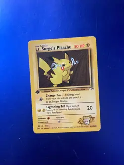 Lt. Surge's Pikachu Common Unlimited Gym Heroes 081/132 MP Pokemon TCG - Image 1