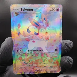Pokemon Sylveon Pocket TCG Custom Made Fan Art Holo With Texture - Image 1