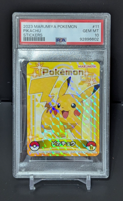 Pikachu Sticker Pokemon 2023 Marumiya Stickers Japanese #11 PSA 10 GEM MINT - Image 1