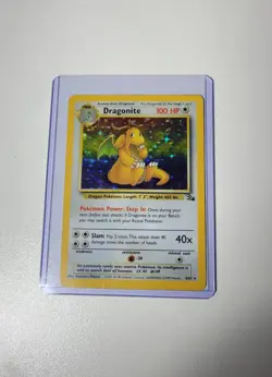 Pokemon Dragonite 4/62 Holo Rare Unlimited Fossil HP/LP - Image 1