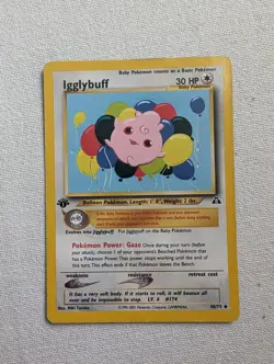 Pokemon Igglybuff 1st Edition 40/75 Neo Discovery WOTC Uncommon Card - Image 1