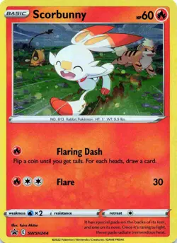 Scorbunny - (Cosmos Holo) SWSH244 SWSH: Sword & Shield Promo Cards Holo - Image 1