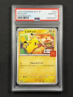 Pokemon Cards PSA 10 Gem Mt Pikachu McDonald's Promo Japanese 2025 020/M-P - Image 1