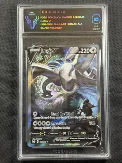Pokemon Cards TCG 10 Lugia V Alt Full Art Silver Tempest Swsh 2022 186/195 - Image 1