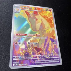 Pokemon TCG Destined Rivals Rapidash Illustration Rare Card #189/182 Near Mint - Image 1