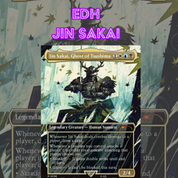 EDH - Jin Sakai, Ghost of Tsushima, MTG Commander Deck, Bracket 2 - Image 1