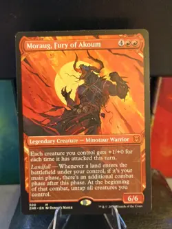 1x Moraug, Fury of Akoum, Showcase Art, Magic the Gathering MTG NM - Image 1