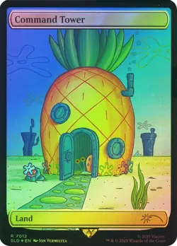 Command Tower Foil SpongeBob Secret Lair NM MTG - Image 1