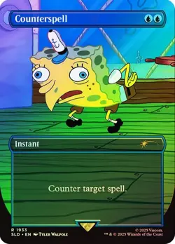 Counterspell Foil SpongeBob Secret Lair NM MTG - Image 1