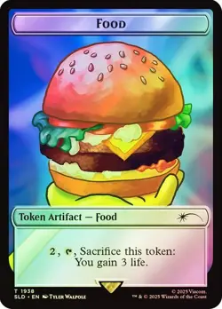 Food Token Foil SpongeBob Secret Lair NM MTG - Image 1