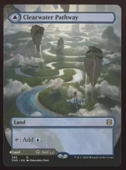MTG Zendikar Rising Clearwater Pathway (Borderless) #286 Rare - Image 1