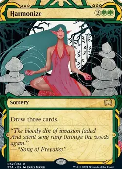 Harmonize - Foil Etched Extended Art STX NM MTG - Image 1