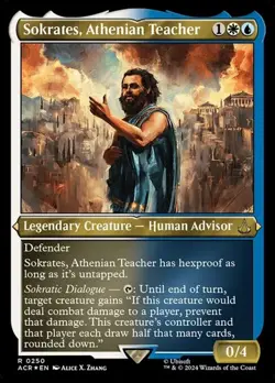 Sokrates, Athenian Teacher - Foil Etched Assassin's Creed NM MTG - Image 1