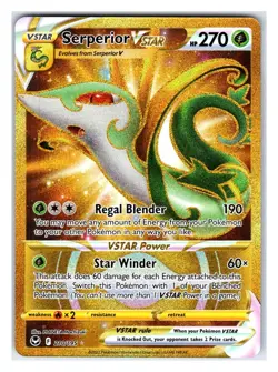 Pokemon TCG - Serperior VSTAR (Secret) (210) - SWSH12: Silver Tempest 210/195 Se - Image 1