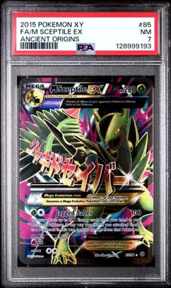 PSA 7 Pokemon M Sceptile EX 85/98 Ancient Origins Ultra Rare Full Art Holo - Image 1
