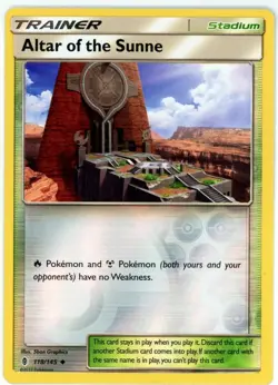 Pokemon TCG Altar of the Sunne 118/145 Sm-Guardians Rising Reverse Holo - Image 1
