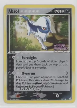 Absol Reverse Foil Pokemon EX Holon Phantoms #18 2006 - Image 1