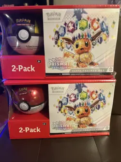 2x Pokemon Prismatic Evolutions ETB Bundle -Sam's Club ???? In Hand/ Ships Fast! - Image 1