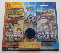 Pokemon Double Crisis 4 Pack Blister With Team Aqua Pin And Coin 2015 Sealed - Image 1