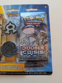 Pokemon Double Crisis 4 Pack Blister With Team Aqua Pin And Coin 2015 Sealed - Image 3